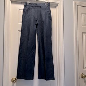 Wide leg brushed cotton jeans